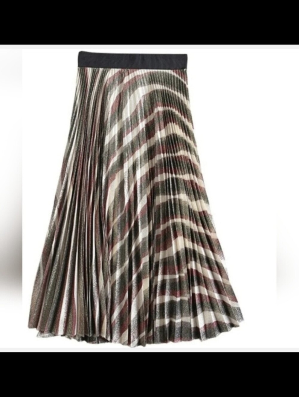 Alice + Olivia Maura Silk Sunburst Pleated Skirt Size 0 - Picture 4 of 9